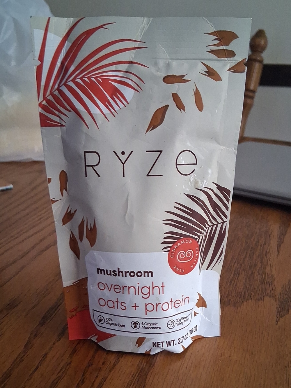 Mushroom Overnight Oats + Protein - Cinnamon (White & Brown)